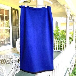 Sonia Rykiel Paris Long Pencil Wool Knit Skirt